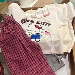 Zara Kids Matching Set - White and Pink
